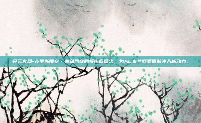 开云官网-克里斯蒂安·普利西奇即将伤愈复出,为AC米兰和美国队注入新动力。